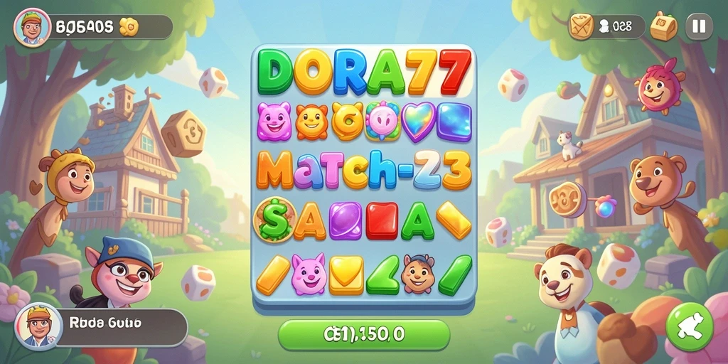 Tampilan gameplay DORA77 yang mengasyikkan dan penuh warna.