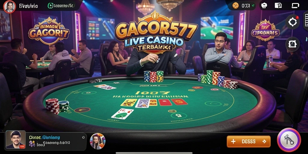 Tampilan menarik dari gameplay GACOR577 dalam Live Casino.