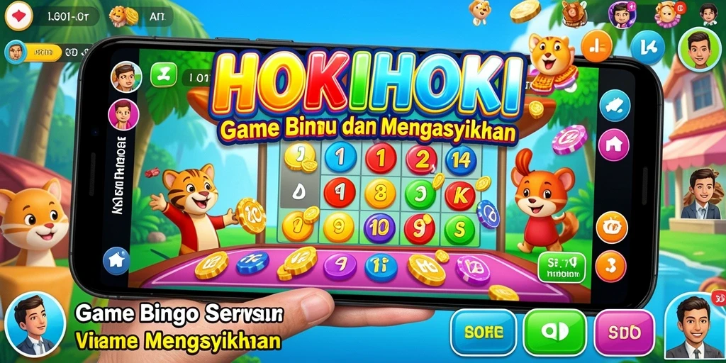 Tampilan gameplay HOKIHOKI yang menarik dalam permainan Bingo.