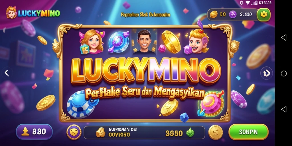 Tampilan gameplay menarik dan penuh warna dari LUCKYMINO.